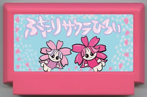 两人捡樱花